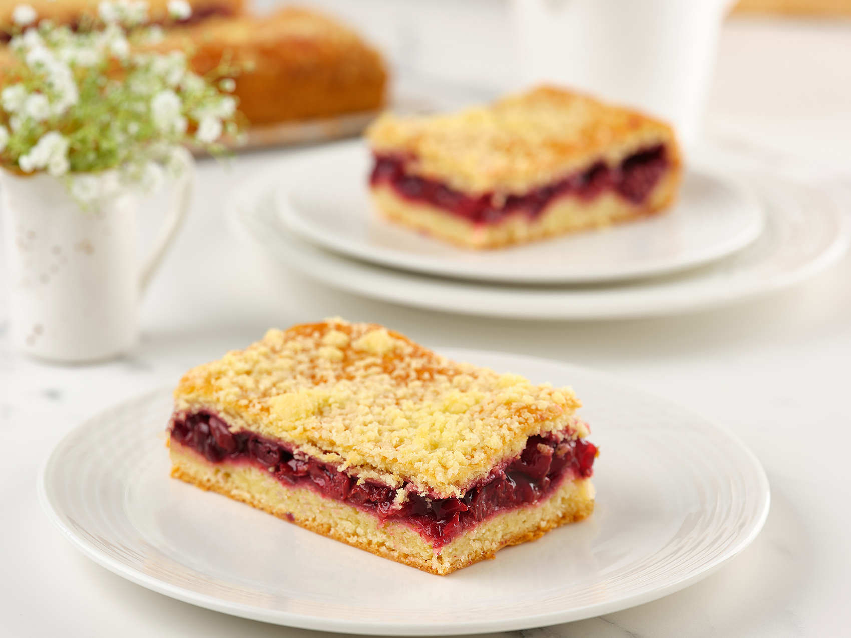 Вишневый пирог четвертинка