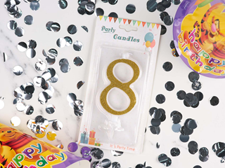 №8 Свечки Золотые с блеском