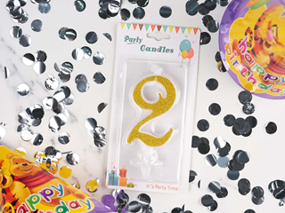 №2 Свечки Золотые с блеском