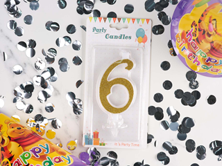 №6 Свечки Золотые с блеском