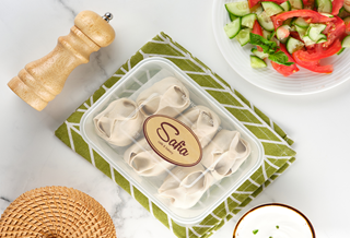 ПП Манты с мясом в упаковке