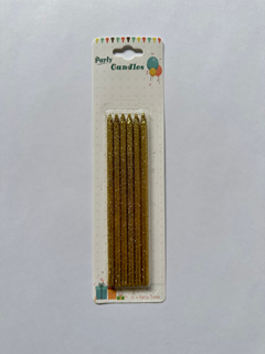 Свечки золотые блестящие