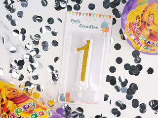 №1 Свечки Золотые с блеском