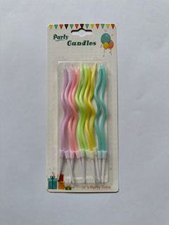 Цветные свечки крученные 