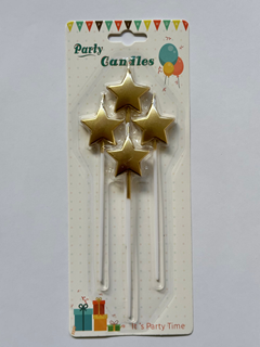 Свечки золотые звезды 